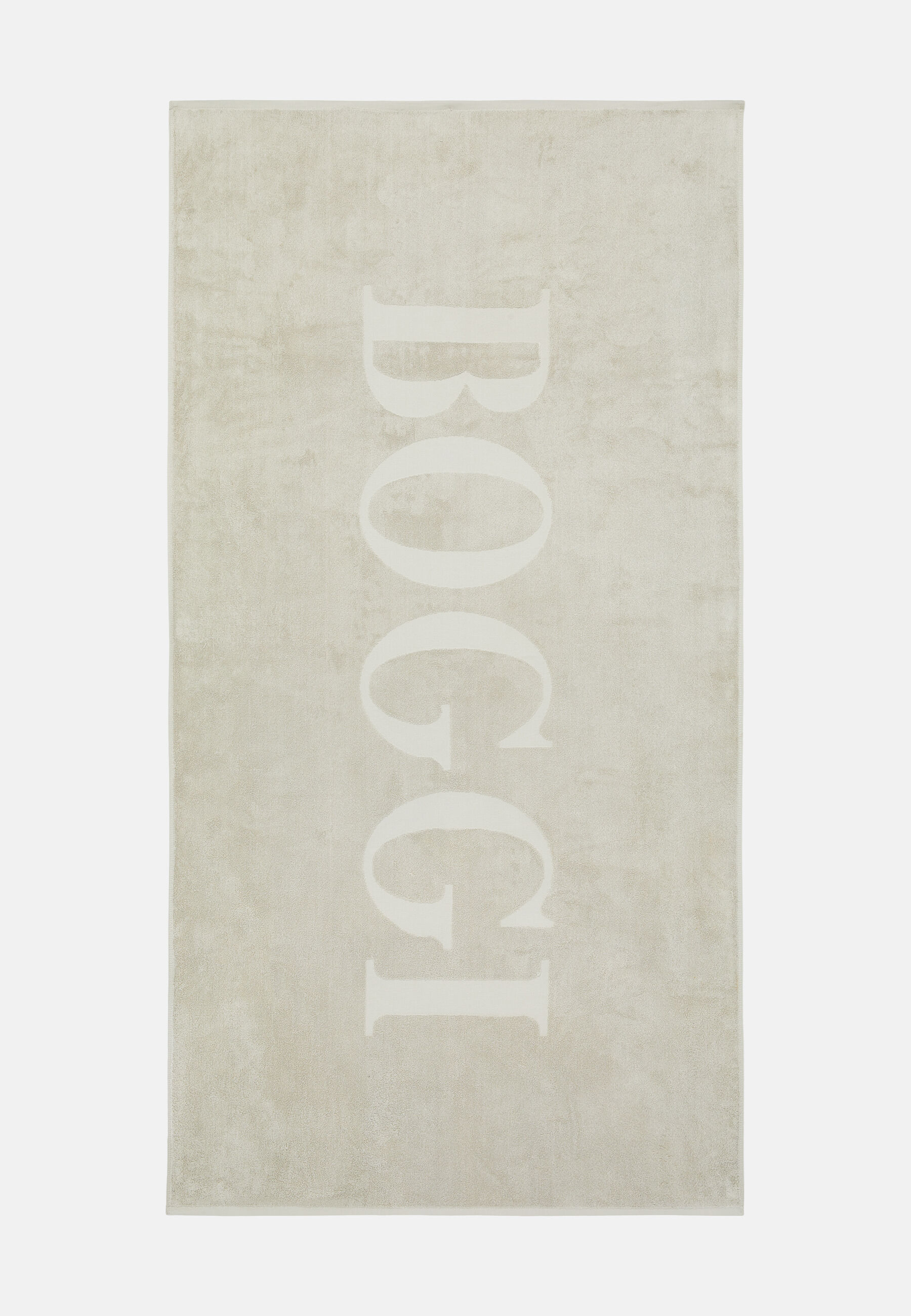 Serviette De Plage Avec Macro-Logo En Coton, Sable, hi-res