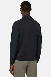 Navy Recycled and Technical Jersey Waistcoat, Navy blue, hi-res