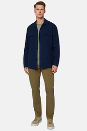 Hemdjacke aus Leinen, Navy blau, hi-res