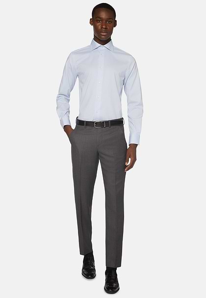 Stretch P.Point Windsor Collar Shirt Regular Fit, Light blue, hi-res