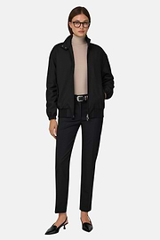 Padded Wool Blouson, Black, thumb, 2