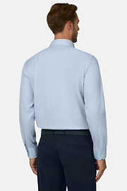 Regular Fit Pinpoint Cotton Shirt Button Down, , thumb, 6