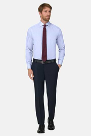 Overhemd Gestreept Twill Katoen Slim Fit, Light Blue, thumb, 2