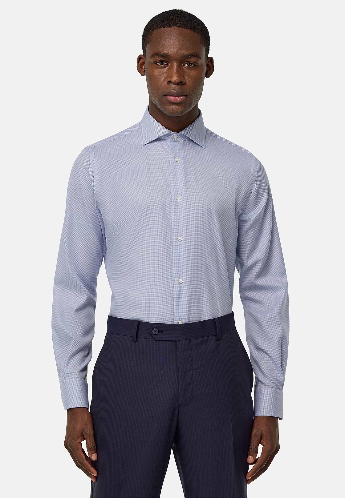 Regular Fit Cotton Shirt, Blue, hi-res