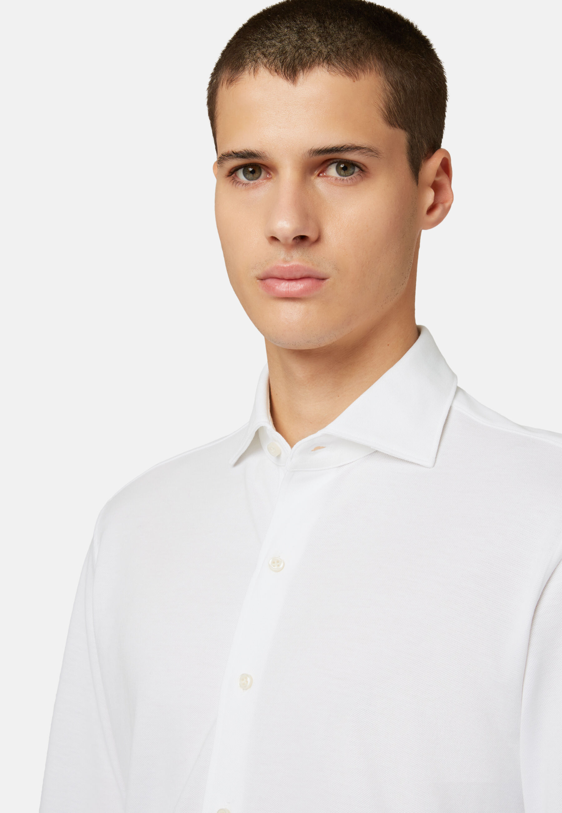 Cotton Piqué Regular Fit Polo Shirt, White, hi-res