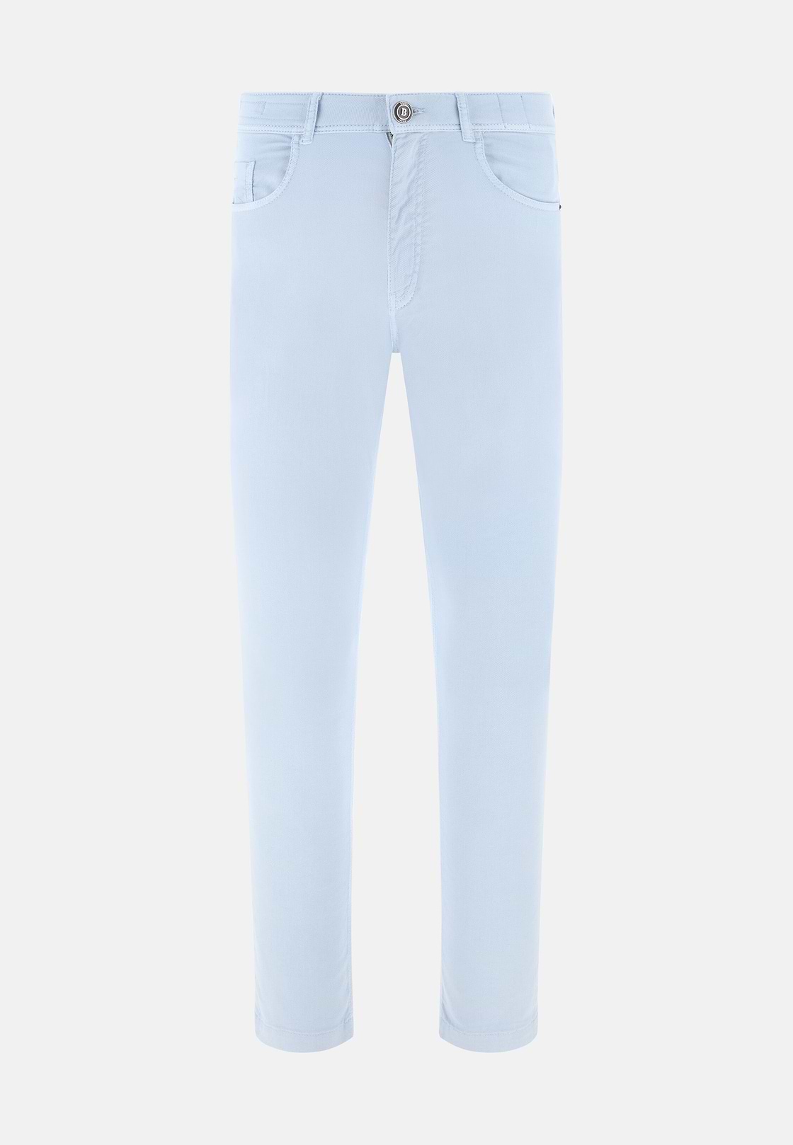 Jeans Aus Elastischem Baumwoll-Tencel, Hellblau, hi-res, 5