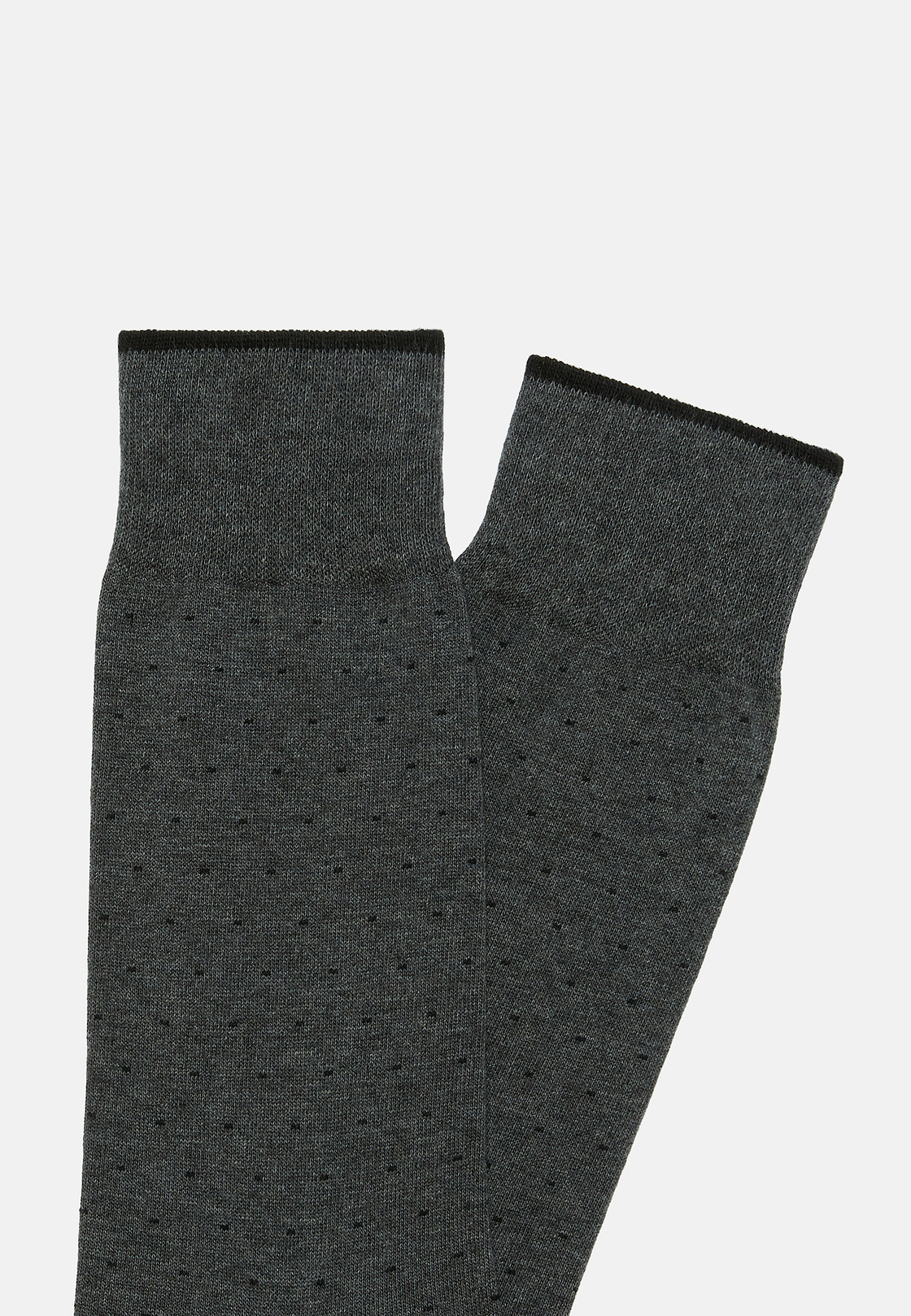 Pinpoint Design Socks in Organic Cotton, Dark Grey, hi-res