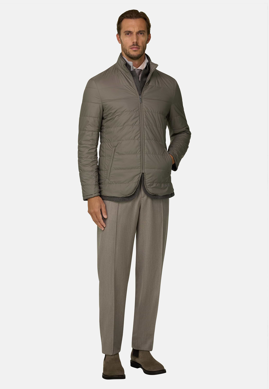 TWIST | Blazer in Wool Flannel, Taupe, hi-res, 2
