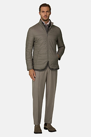 TWIST | Blazer in Wool Flannel, Taupe, thumb, 2