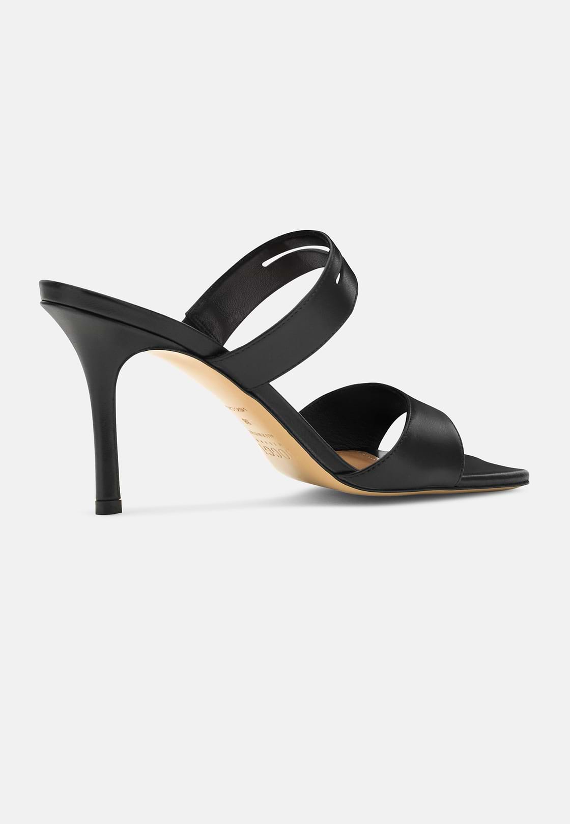 Leather Mules, Black, hi-res, 5