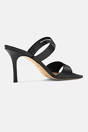 Leather Mules, Black, thumb, 5