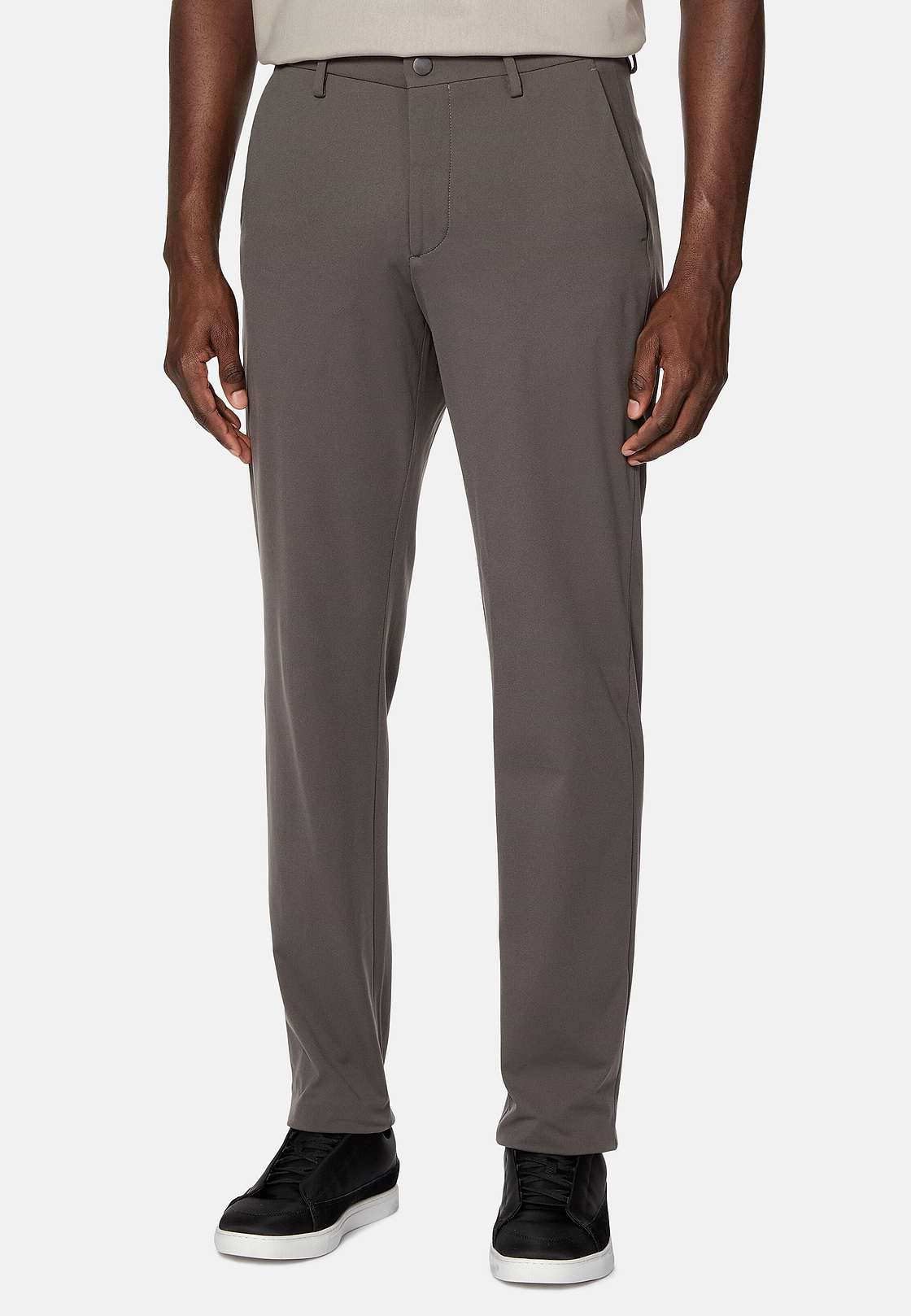 Pantalon En Nylon Extensible B Tech, Gris foncé, hi-res