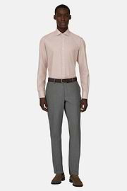 Camicia A Righe In Cotone Slim Fit, Nocciola, thumb, 2
