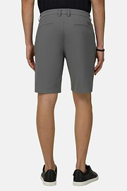Bermudashorts aus elastischem Seerzucker-Nylon B Tech, Dunkelgrau, thumb, 3