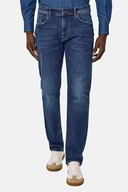 Medium Blue Stretch Denim Jeans, Medium Blue, hi-res