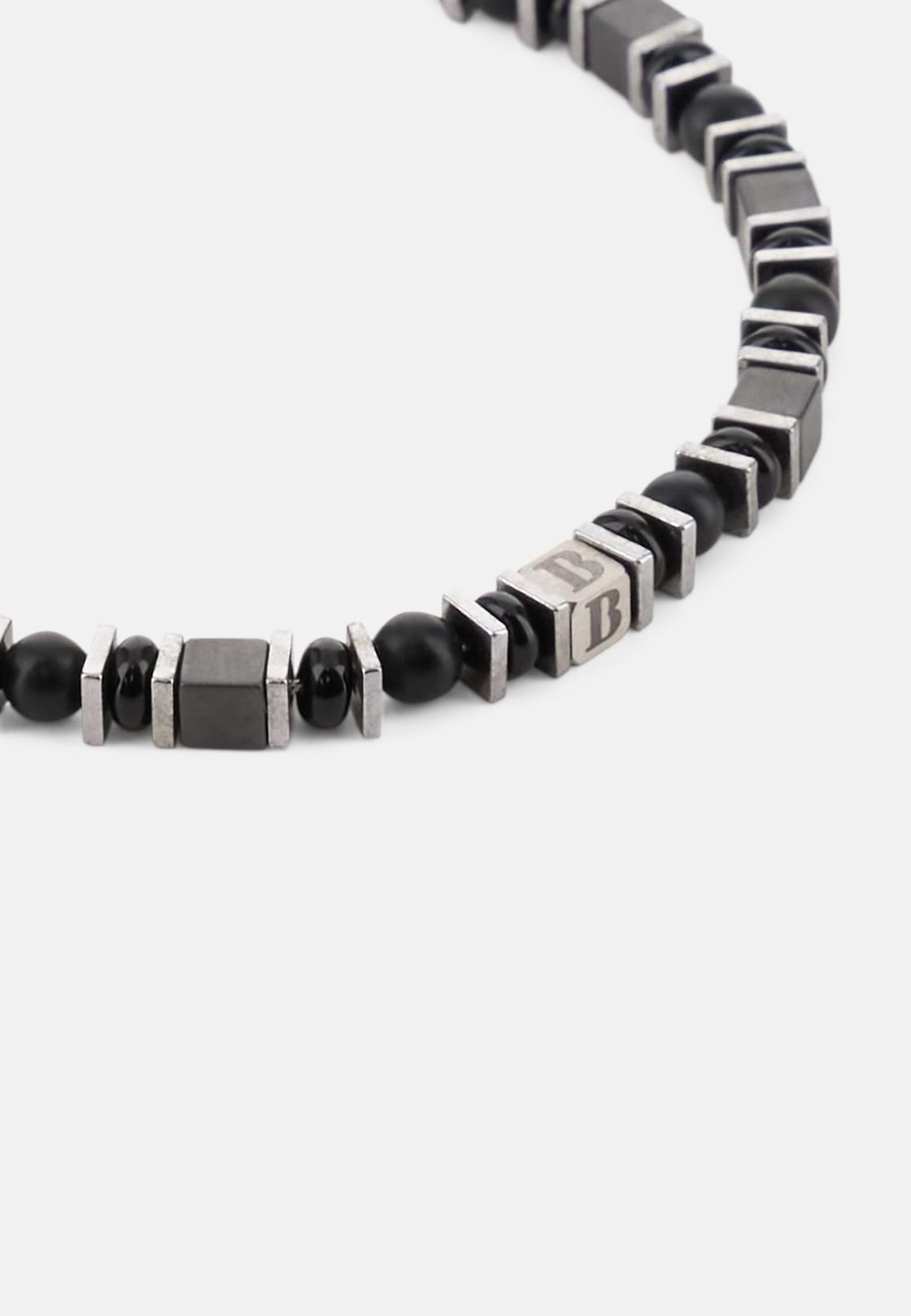 Edelstahl-Armband Mit Sodalith-Perlen, Schwarz, hi-res, 2