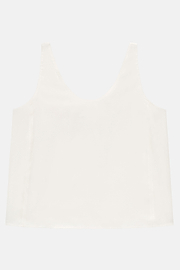 Regular Fit Viscose Silk Blend Top, Cream, thumb, 5
