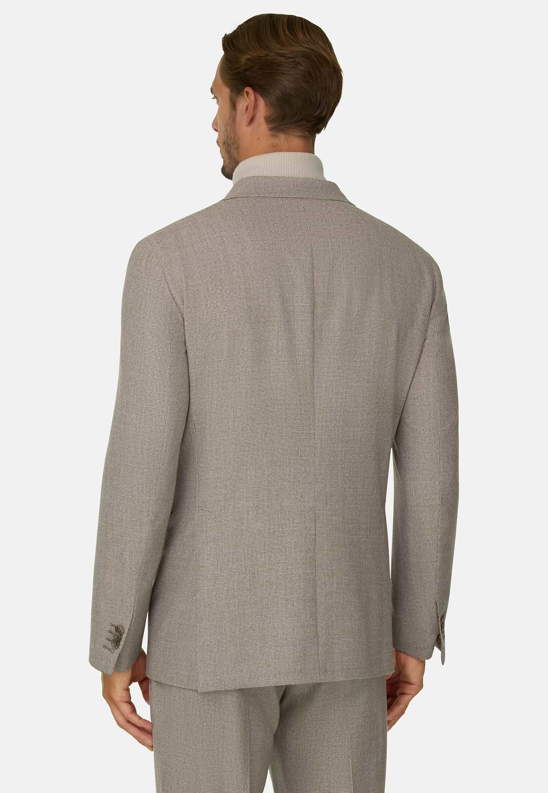Suit Double-Breasted in Super 130 Wool, Taupe, hi-res, 5