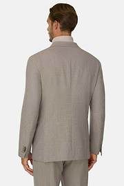 Suit Double-Breasted in Super 130 Wool, Taupe, thumb, 5