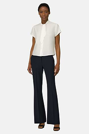Regular Fit Viscose Silk Blend Shirt, Cream, thumb, 2