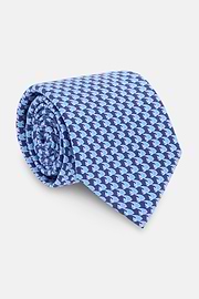 Corbata Estampado Marino de Seta, Azul claro, thumb, 2