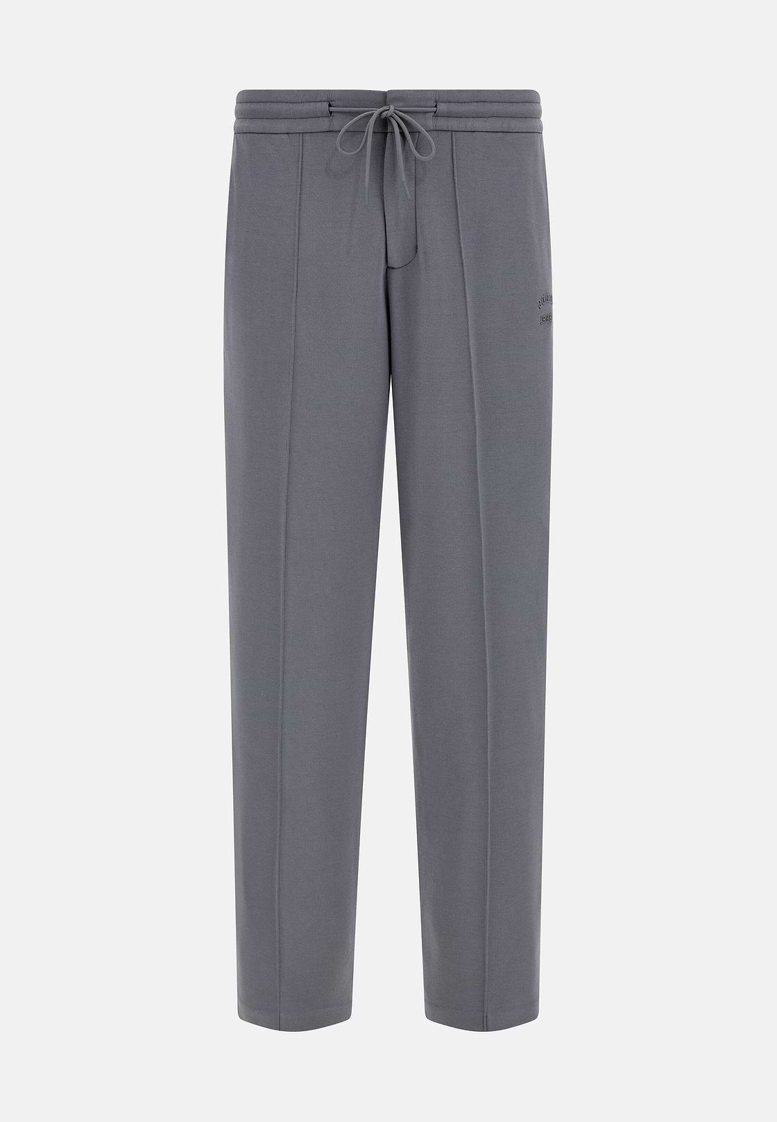 Cotton Blend Fleece Trousers, Charcoal, hi-res