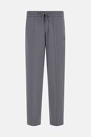 Cotton Blend Fleece Trousers, Charcoal, hi-res