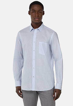 Camicia In Popeline Di Cotone A Righe Regular