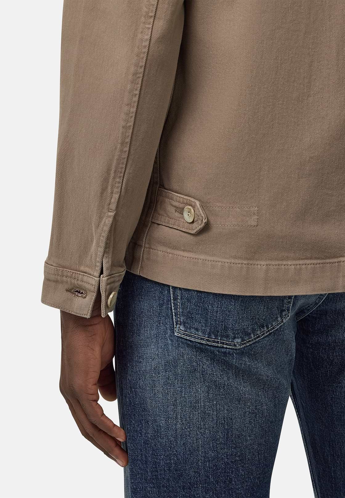 Veste Chemise Work En Coton, Taupe, hi-res