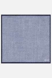 Micro Geometric Silk Pocket Square, Light Blue, thumb, 2