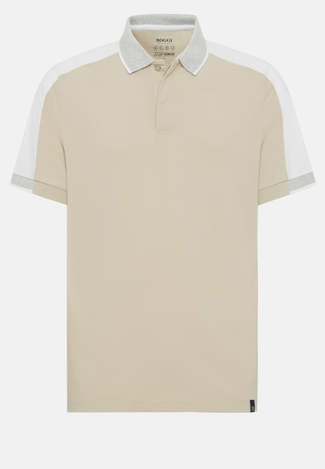 High-Performance Piqué Polo Shirt, Beige, hi-res