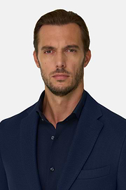 Navy Cotton B Jersey Jacket, Navy blue, thumb, 3