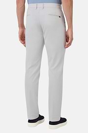Stretch Cotton/Tencel Trousers, Ice, hi-res
