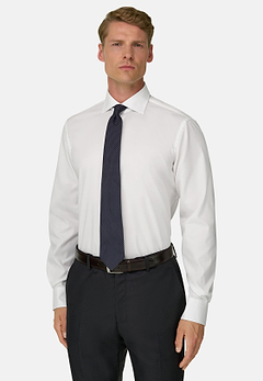 Long Fit Pinpoint Cotton Shirt