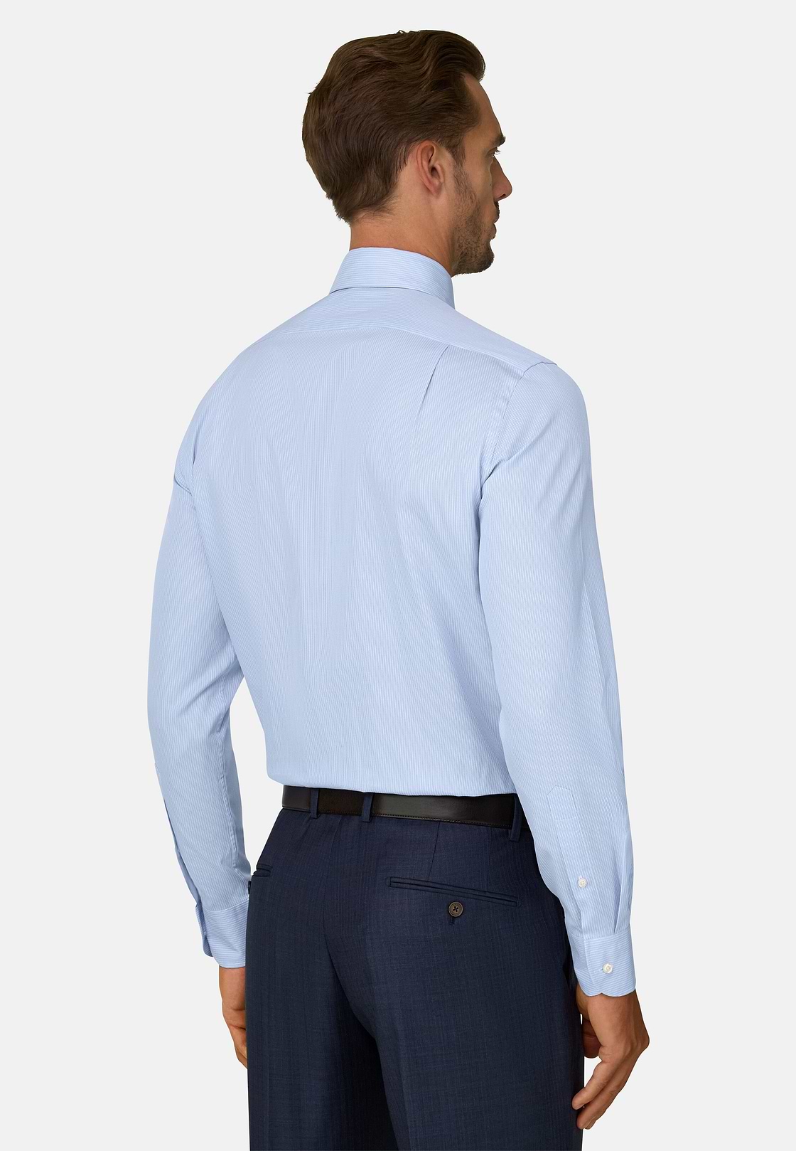 Overhemd Gestreept van Katoen Regular Fit, Light Blue, hi-res, 6