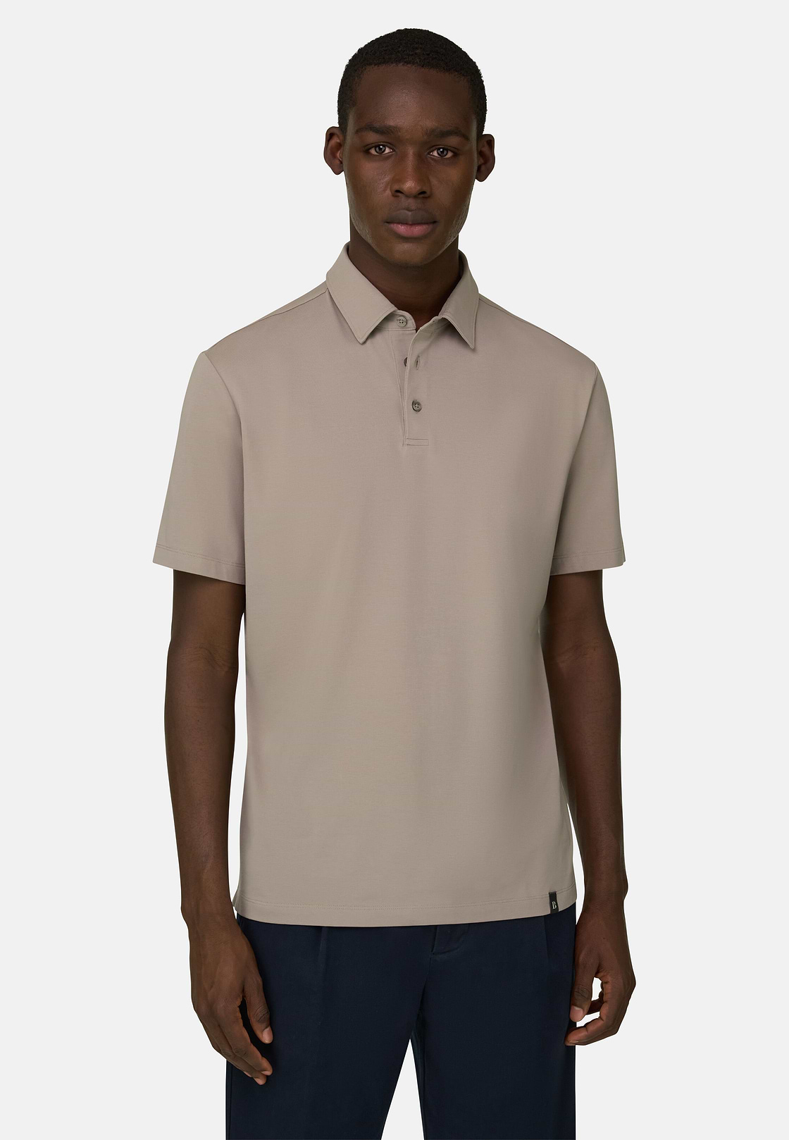 Polo Aus Elastischer Supima-Baumwolle, Taupe, hi-res, 1