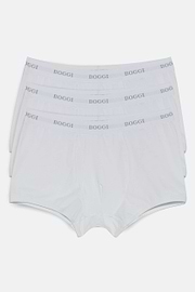 Stretch Cotton Jersey Boxer Shorts, White, hi-res