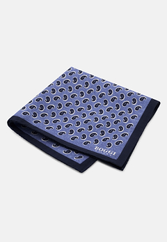 Pocket Square Micro Paisley Print Silk