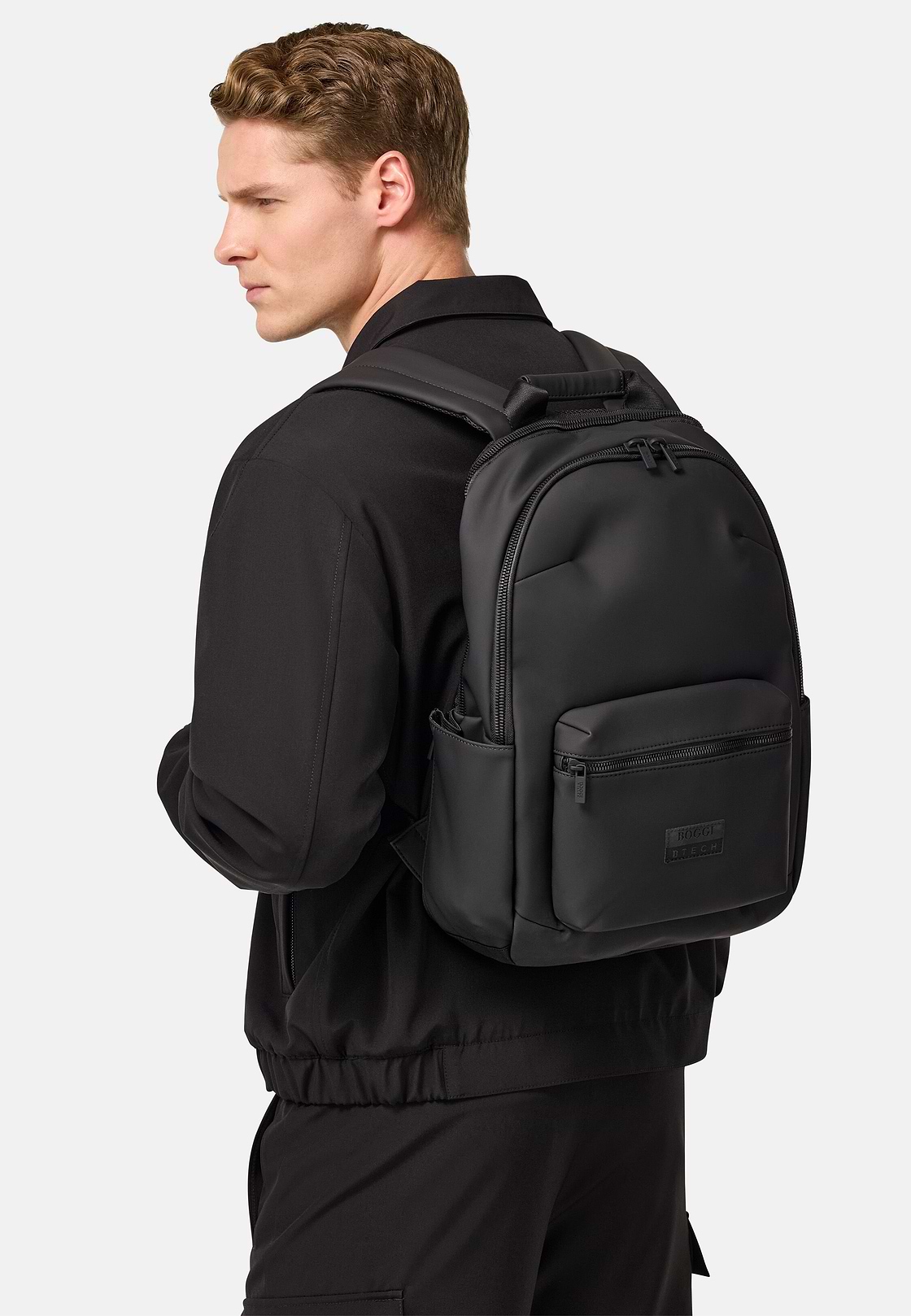 Sac À Dos En Tissu Technique, Noir, hi-res