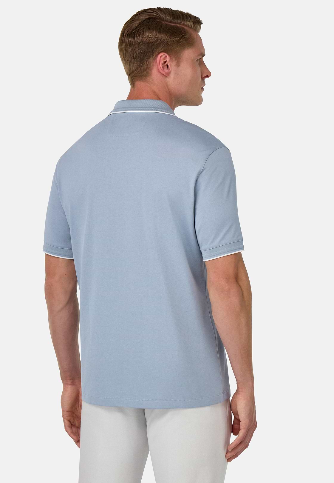 Polo En Piqué Performant S.Cafè®, Bleu clair, hi-res