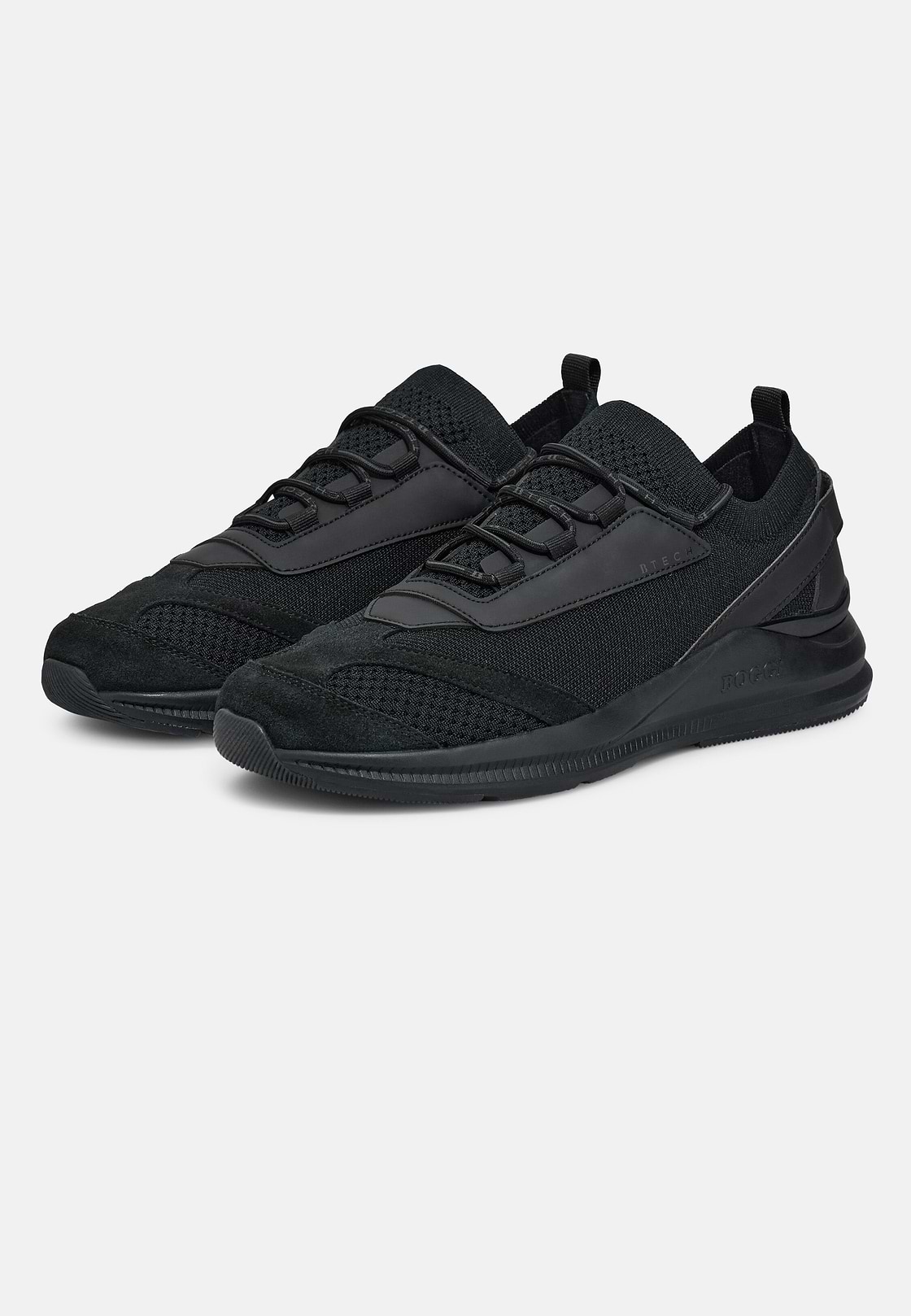 Sneakers Tech En Jersey, Noir, hi-res