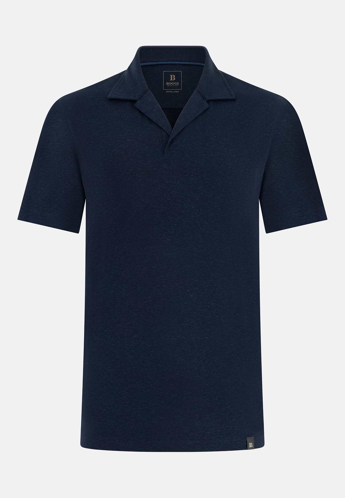 Polo In Misto Lino, Indaco, hi-res, 5