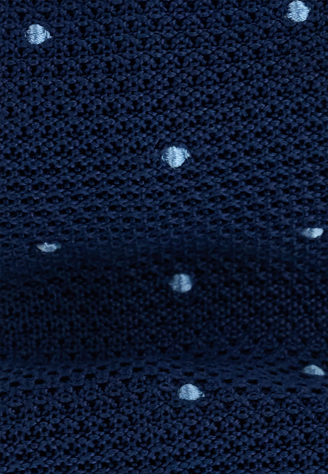 Krawatte Maschenware Punktemuster Seide, Navy blau, hi-res, 2