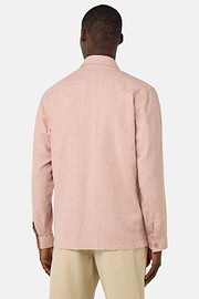Link Shirt Jacket in Linen and Cotton, Rot, hi-res