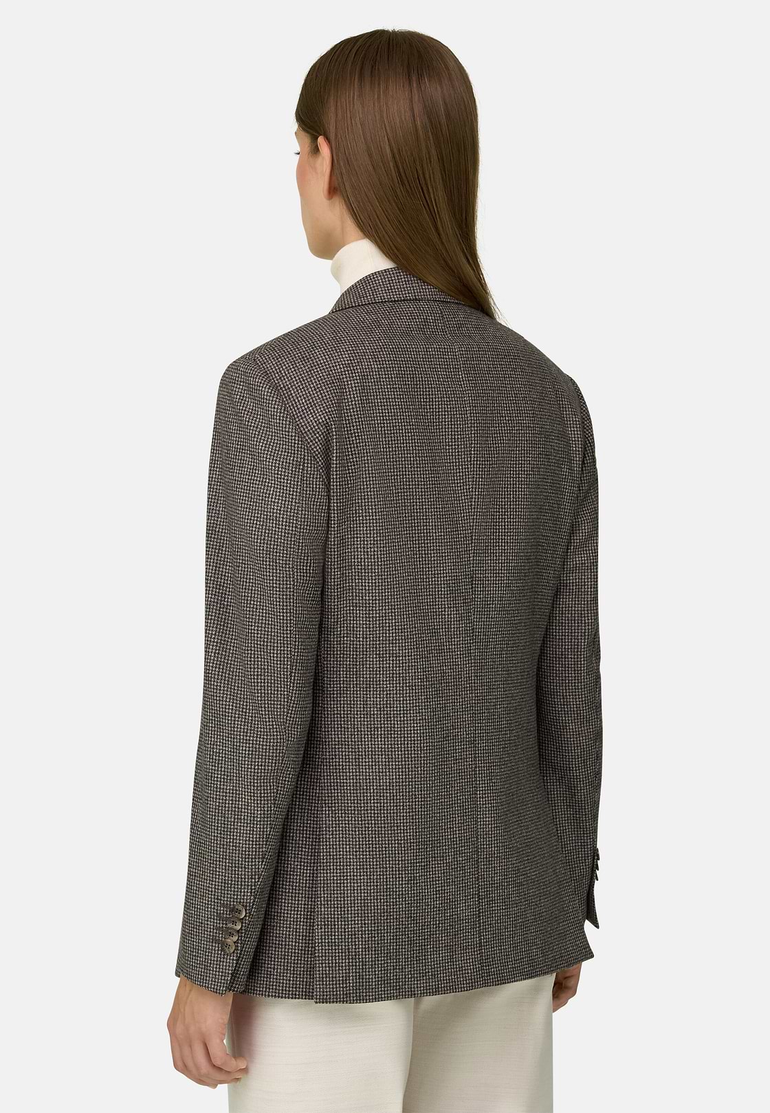 Blazer Double-Breasted in Wool, Taupe, hi-res, 4