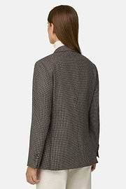 Blazer Double-Breasted in Wool, Taupe, thumb, 4