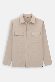 Camicia Over Imbottita in Cotone Tencel, Sabbia, thumb, 7