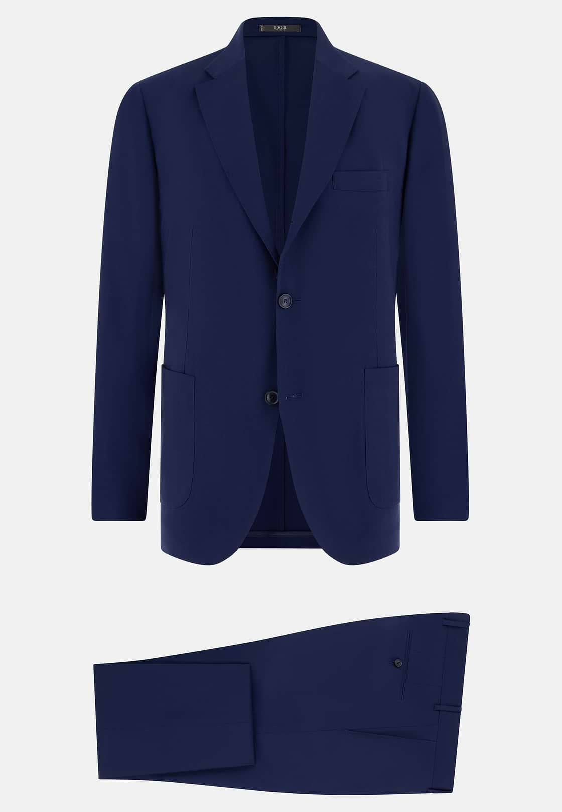120s Pure Wool Suit, Royal blue, hi-res, 6