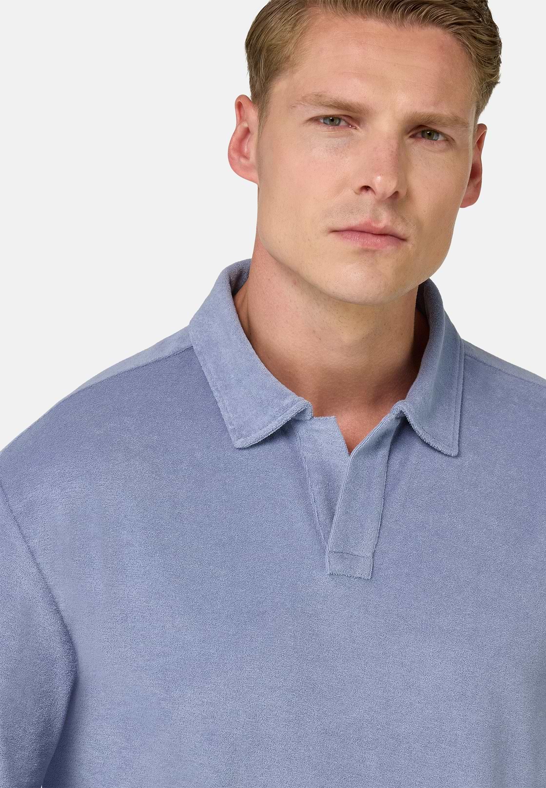 Polo En Nylon Coton, Indigo, hi-res