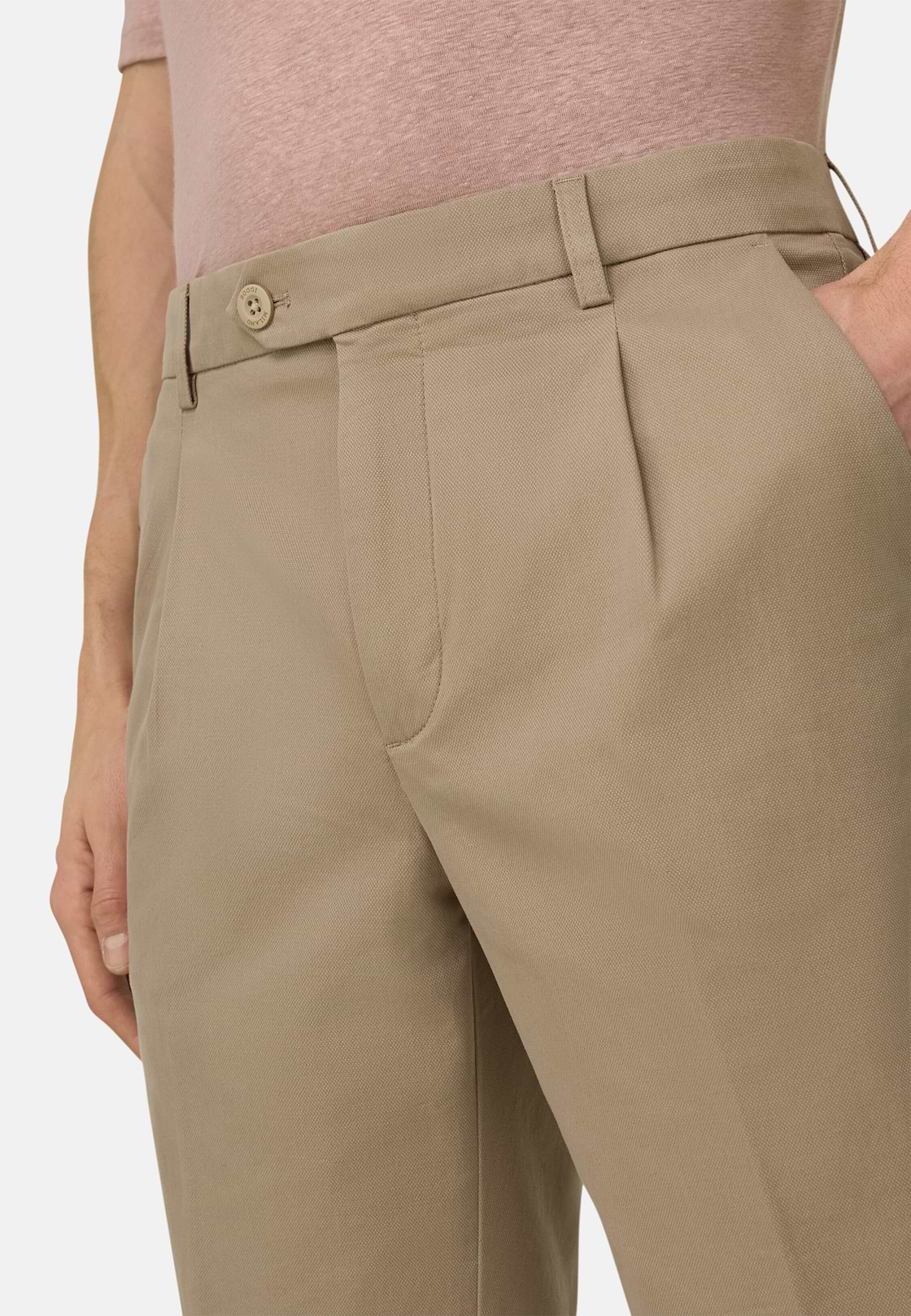 Bermudahose Aus Elastischem Tencel, Schlamm, hi-res, 4